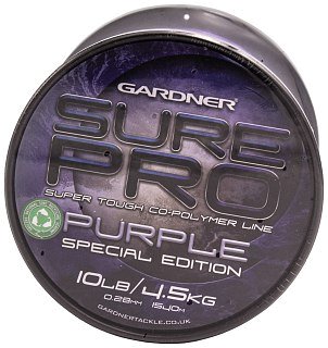 Леска Gardner Sure pro purple 10lb 0,28мм 1540м - фото 2