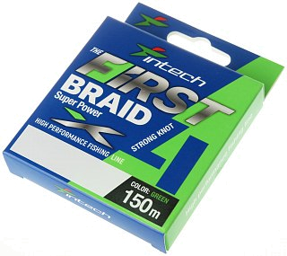 Шнур Intech First Braid X4 150м 1,0/0,165мм green - фото 2