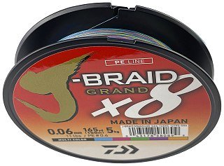 Шнур Daiwa J-Braid Grand X8 0,06мм 150м Multicolor - фото 4