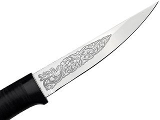 Нож Росоружие Амиго ЭИ-107 кожа рисунок - фото 2