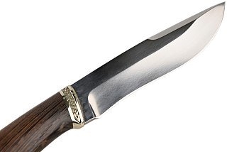 Нож ИП Семин Беркут кованая сталь 95х18 венге литье - фото 5