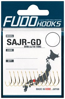 Крючки Fudo Shin Aji W/ Ring SAJR-GD 2502 GD №8 
