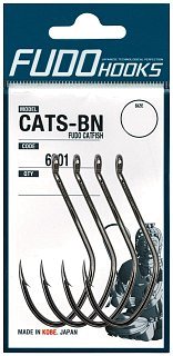 Крючки Fudo Catfish Cats-BN 6901 BN № 8/0 4шт. - фото 1