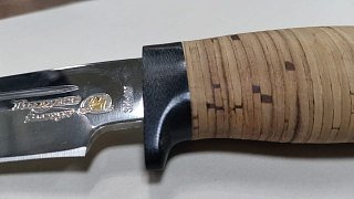 Нож Росоружие Гелиос-2 ЭИ-107 позолота береста гравировка - фото 12