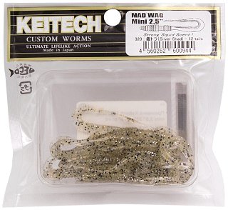 Приманка Keitech Mad Wag mini 2,5" 320 silver shad