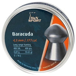 Пульки H&N Baracuda 4,5мм 0,69гр 400шт - фото 1
