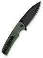 Нож Sencut Sachse Flipper & Button Lock & Thumb Stud Knife Green Micarta Handle 