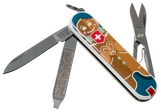 Нож Victorinox Classic Gingerbread Love 58мм 7 функций синий - фото 6