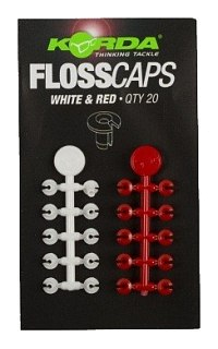 Стопор для бойлов Korda Floss caps white red