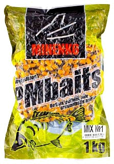 Прикормка MINENKO PMbaits ready to use mix №1 1кг кукуруза/конопля - фото 1