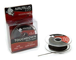 Поводковый материал Nautilus Silky soft touchdown 40lb 10м dark brown