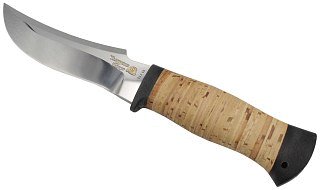 Нож Росоружие Русский 3 95х18 рукоять позолота береста гравировка - фото 2