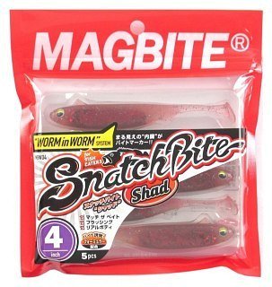 Приманка Magbite MBW04 Snatch bite shad 4-02 4.0" 5шт - фото 2