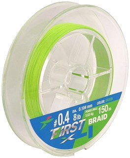 Шнур Intech First Braid X4 150м 0,4/0,104мм green