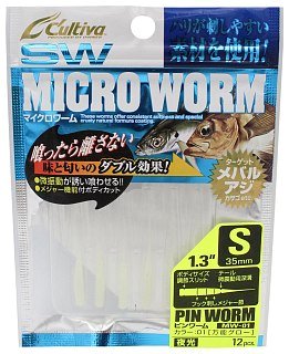 Приманка Owner Cultiva Micro Worm MW-01 1,3" 01 12шт - фото 1