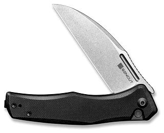 Нож Sencut Watauga Flipper & Button Lock Knife Black G10 Handle (3.48" D2) - фото 4