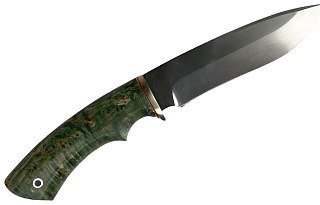 Нож ИП Семин Скиф сталь литье мельхиор D2 стаб.кар.береза - фото 1