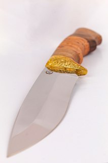 Нож ИП Семин Близнец сталь 65х13 литье береста - фото 5