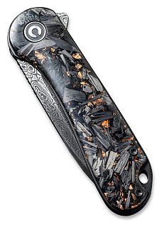 Нож Civivi Elementum Flipper Knife Carbon Fiber Handle (2.96" Damascus) copper - фото 5