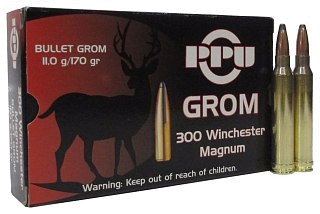 Патрон 300WinMag PPU Grom SP 11,0г - фото 2