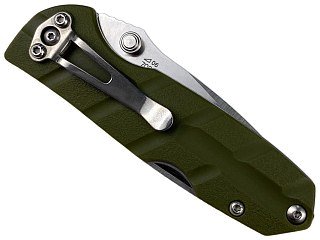 Нож Sanrenmu 7092SUX-PP-T4 складной сталь 12C27 Matte mirror green PA66 GF - фото 8