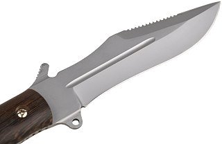 Нож ИП Семин Армейский сталь 65х13 ценные породы дерева - фото 4
