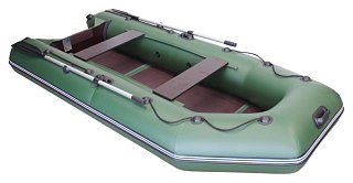 Лодка Мастер лодок Аква 3200 слань-книжка зеленый/черный - фото 3