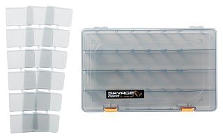 Коробка Savage Gear Lurebox 6B Smoke 36x22,5x5см