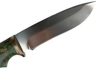 Нож ИП Семин Скиф сталь литье мельхиор D2 стаб.кар.береза - фото 2