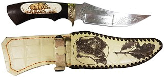 Нож ИП Семин Корсар кованая сталь 95х18 венге литье кость гравировка - фото 1