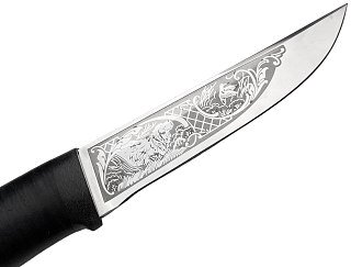 Нож Росоружие Пикник 2 ЭИ-107 кожа рисунок - фото 2