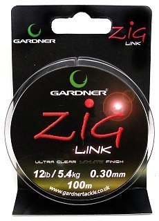 Поводочный материал Gardner Zig link clear 100м 12lb 0,30мм - фото 1