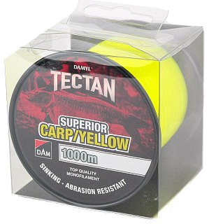 Леска DAM Tectan Superior carp 1000м 0,30мм 7,0кг 15lbs yellow - фото 1