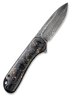 Нож Civivi Elementum Flipper Knife Carbon Fiber Handle (2.96" Damascus) copper - фото 2
