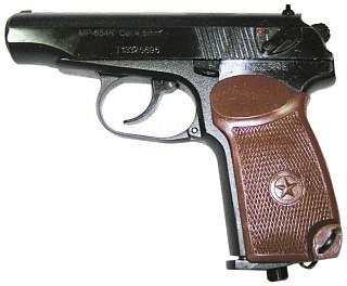 Пистолет Baikal МР 654 К 38 детали ПМ