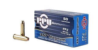 Патрон 357Mag PPU Magnum FPJ 10,2г
