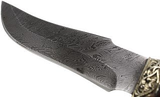 Нож Ладья Клык-2 дамаск венге худ. литье - фото 3