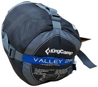 Спальник King Camp Valley 250 -3С синий правый - фото 3