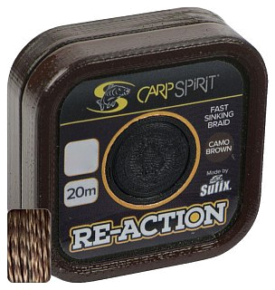 Поводковый материал Carp Spirit Re-Action 20м 25lb 11,4кг коричневый - фото 1