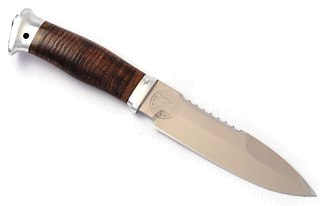 Нож Росоружие Спас-1 сталь 40х10с2м рукоять кожа - фото 1