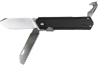 Нож Sanrenmu 7117LUX-LH-T5 складной сталь 12C27 рукоять Black Aluminum - фото 3