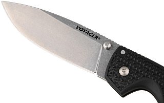 Нож Cold Steel Voyager Large Drop Plain Edge складной AUS10 рукоять Griv-Ex - фото 6