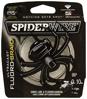 Шнур Spiderwire fluorobraid green 110м 0,10мм - фото 1