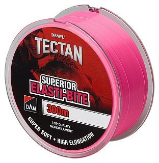 Леска DAM Tectan Superior Elasti-Bite 300м 0.25мм 5кг 11lbs Pink