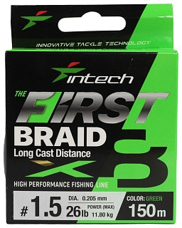 Шнур Intech First Braid X8 150м 1,5/0,205мм green