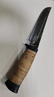 Нож Росоружие Гелиос-2 ЭИ-107 позолота береста гравировка - фото 14