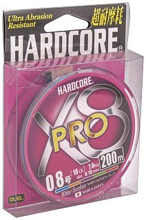 Шнур Yo-Zuri PE Hardcore X8 Pro Duel 0.8/0.15мм 7.0кг 200м 5 color - фото 1