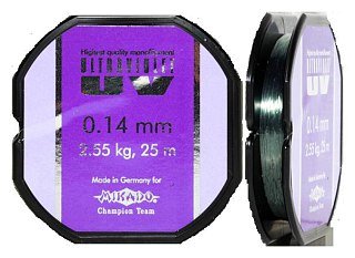 Леска Mikado Ultraviolet 25м 0,08мм