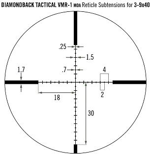 Прицел Vortex Diamondback tactical 3-9x40 - фото 5