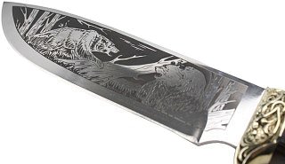 Нож Ладья Беркут НТ-26 Р 65х13 рисунок худ. литье венге - фото 3